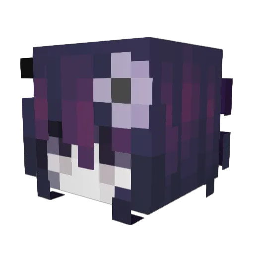 MidnightRose450 Minecraft avatar head, 3D render