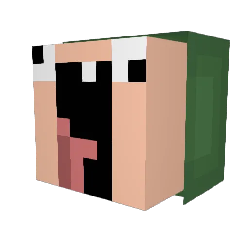 MidnightShadovv Minecraft avatar head, 3D render