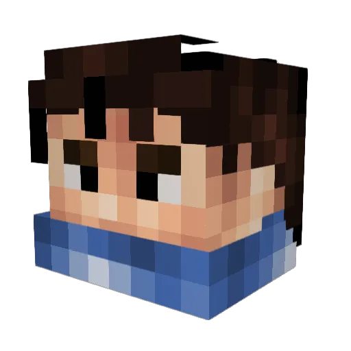 MidnightShadowzz Minecraft avatar head, 3D render