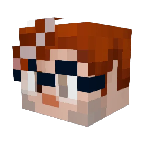 MidnightSunna Minecraft avatar head, 3D render