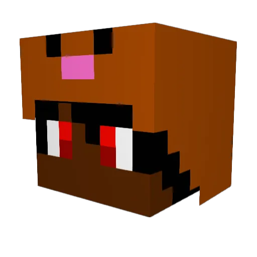 MidnightTrex Minecraft avatar head, 3D render