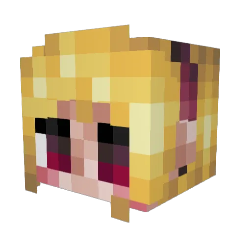 MidnightWonder5 Minecraft avatar head, 3D render