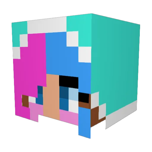 Midnight_1305 Minecraft avatar head, 3D render