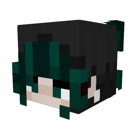 Midnight_Aki Minecraft avatar head, 3D render