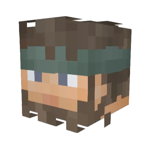 Midnight_Miner Minecraft avatar head, 3D render