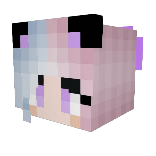 Midnight_Vixen Minecraft avatar head, 3D render