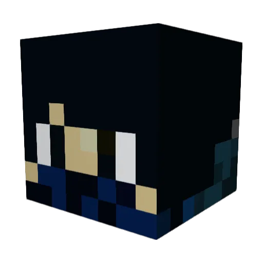 Midnightacex Minecraft avatar head, 3D render