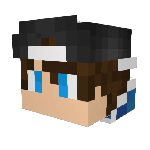 Midnightdreary Minecraft avatar head, 3D render