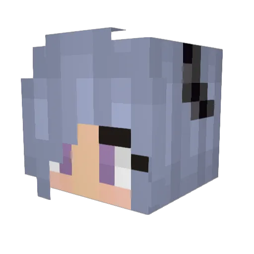 Midnighteblade Minecraft avatar head, 3D render