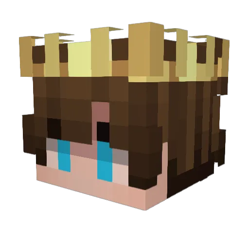 Midnighterrr Minecraft avatar head, 3D render