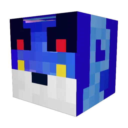 Midnightfox994 Minecraft avatar head, 3D render
