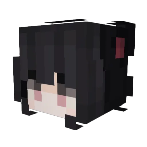 Midnightgap Minecraft avatar head, 3D render
