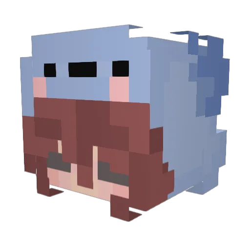 Midnightisall Minecraft avatar head, 3D render
