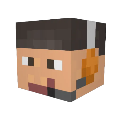 Midnightjai7 Minecraft avatar head, 3D render