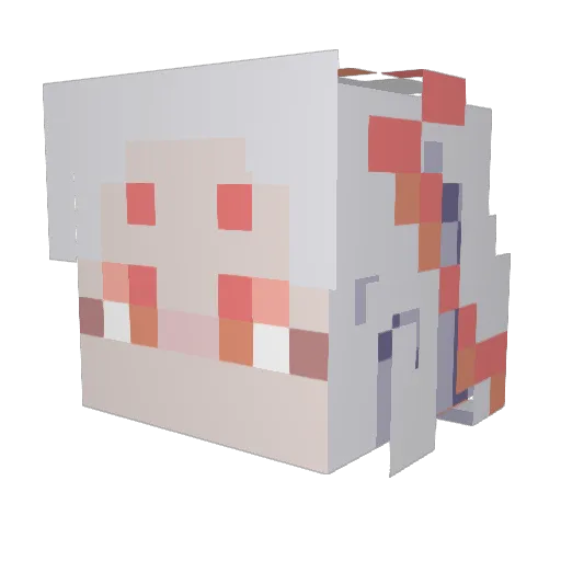 Midnyaa Minecraft avatar head, 3D render