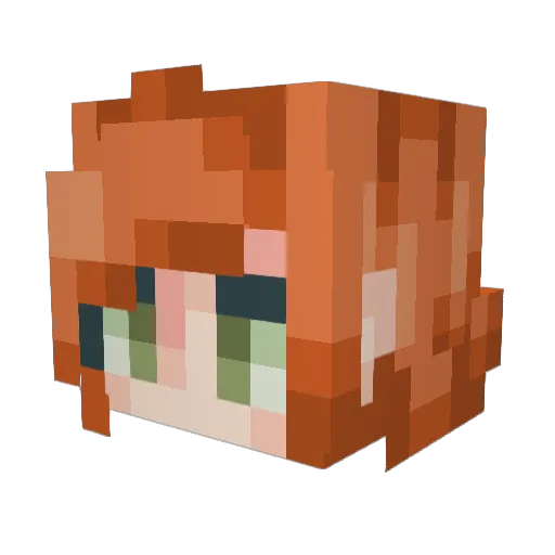 MidnyteEyre Minecraft avatar head, 3D render