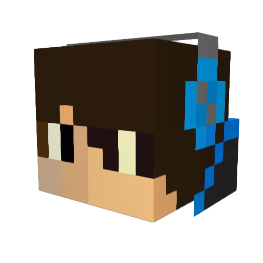 Mido_san Minecraft avatar head, 3D render