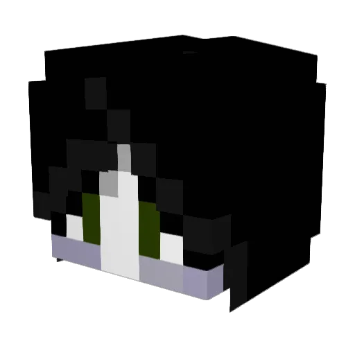 MidoriChan Minecraft avatar head, 3D render
