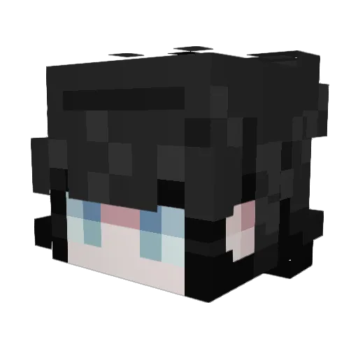 MidoriPunch Minecraft avatar head, 3D render