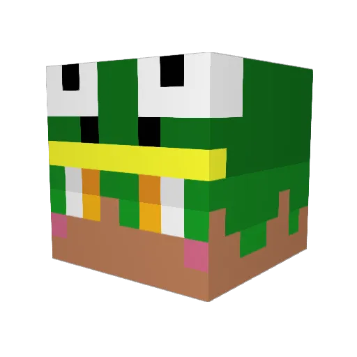 Midori_FORG Minecraft avatar head, 3D render