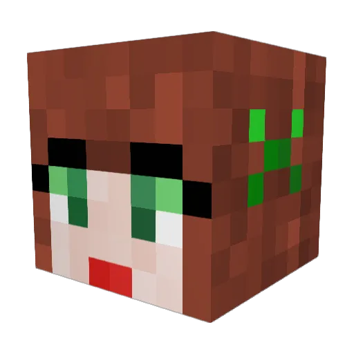 Midori_dono Minecraft avatar head, 3D render