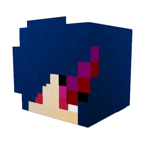 Midorica Minecraft avatar head, 3D render