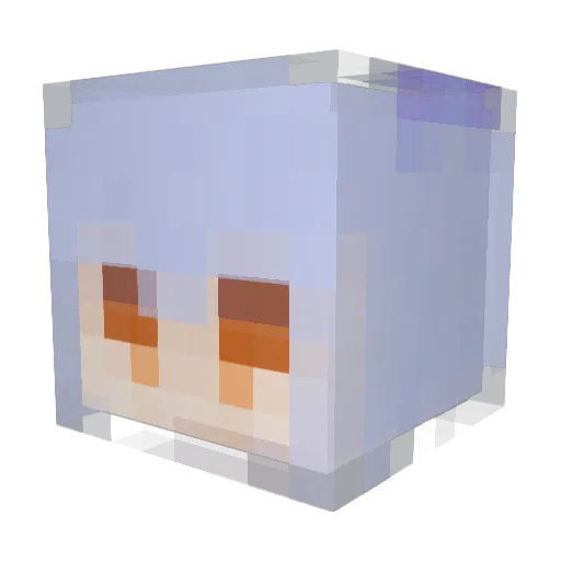 MidorikawaAoi Minecraft avatar head, 3D render