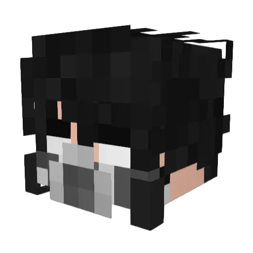 Midoritronics Minecraft avatar head, 3D render