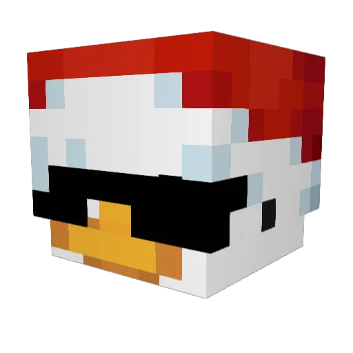 Midouu_ Minecraft avatar head, 3D render