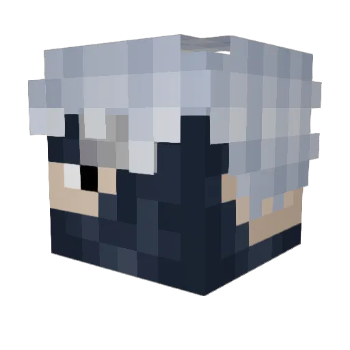 Midpine Minecraft avatar head, 3D render
