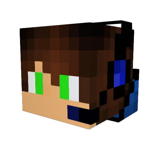 Midway_Gamer Minecraft avatar head, 3D render