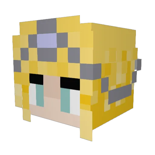 Mie_Mooon Minecraft avatar head, 3D render