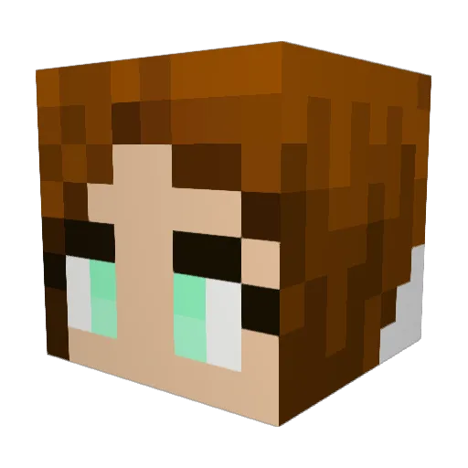 Miebella Minecraft avatar head, 3D render