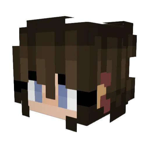 Miekah Minecraft avatar head, 3D render