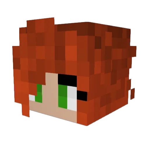Mieks Minecraft avatar head, 3D render