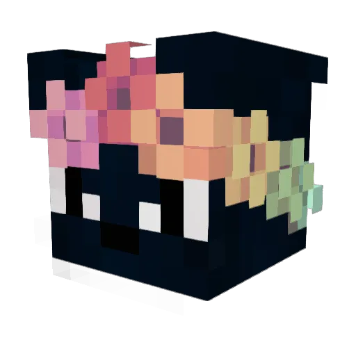 Mielas_ Minecraft avatar head, 3D render
