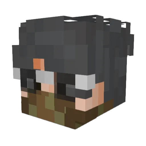 MieldLamb Minecraft avatar head, 3D render
