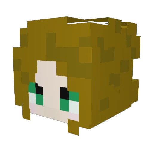 Mieldefleurs Minecraft avatar head, 3D render