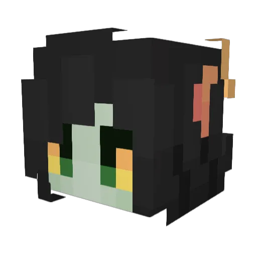 Mielinda Minecraft avatar head, 3D render