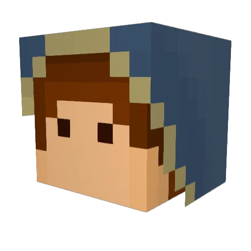 Miellez17 Minecraft avatar head, 3D render