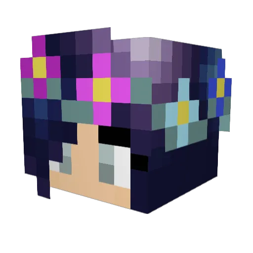 Mielmo Minecraft avatar head, 3D render