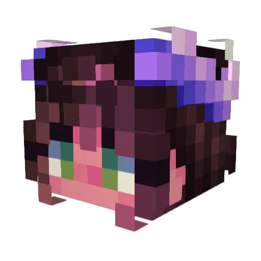 Miena_ Minecraft avatar head, 3D render