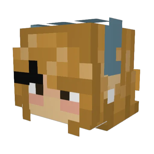 MiepGirl Minecraft avatar head, 3D render