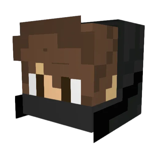 MiepHunter Minecraft avatar head, 3D render