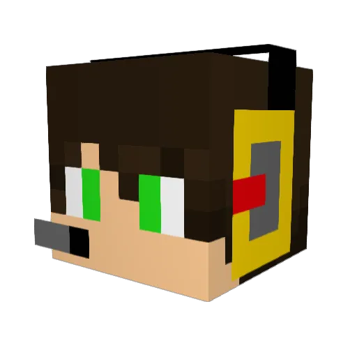 Miepiewie Minecraft avatar head, 3D render
