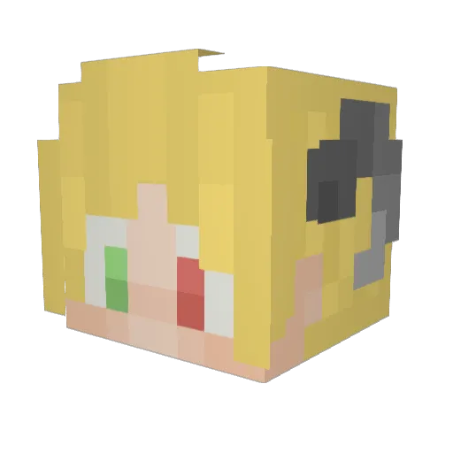 Mier78 Minecraft avatar head, 3D render