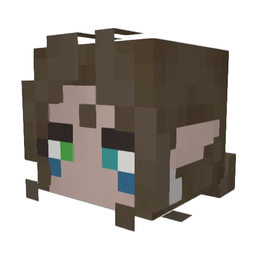 MierMx Minecraft avatar head, 3D render