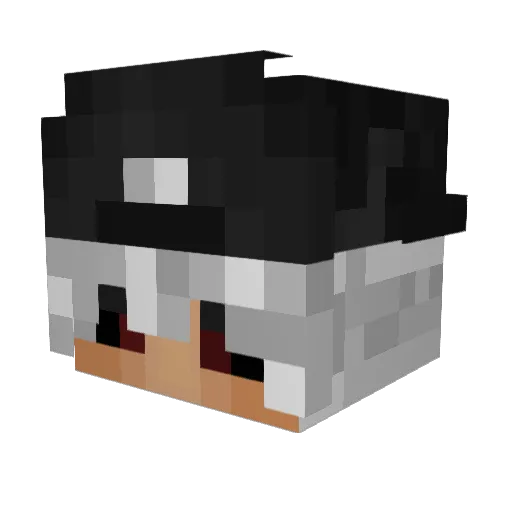 MierniO Minecraft avatar head, 3D render