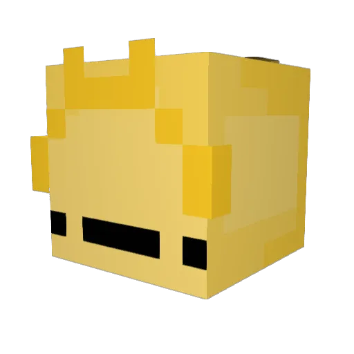 MierooJ Minecraft avatar head, 3D render