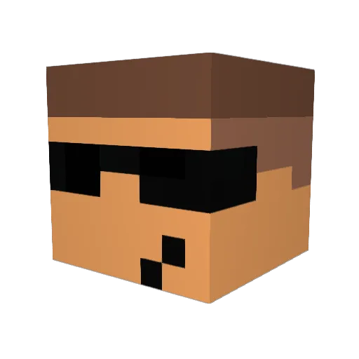MieserStoner Minecraft avatar head, 3D render